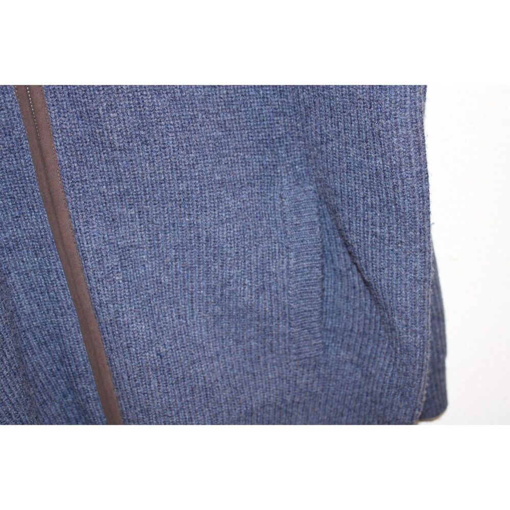 L.L.Bean Men's Waterfowl Sweater navy blue merino wool full zip size xlarge - Picture 7 of 7
